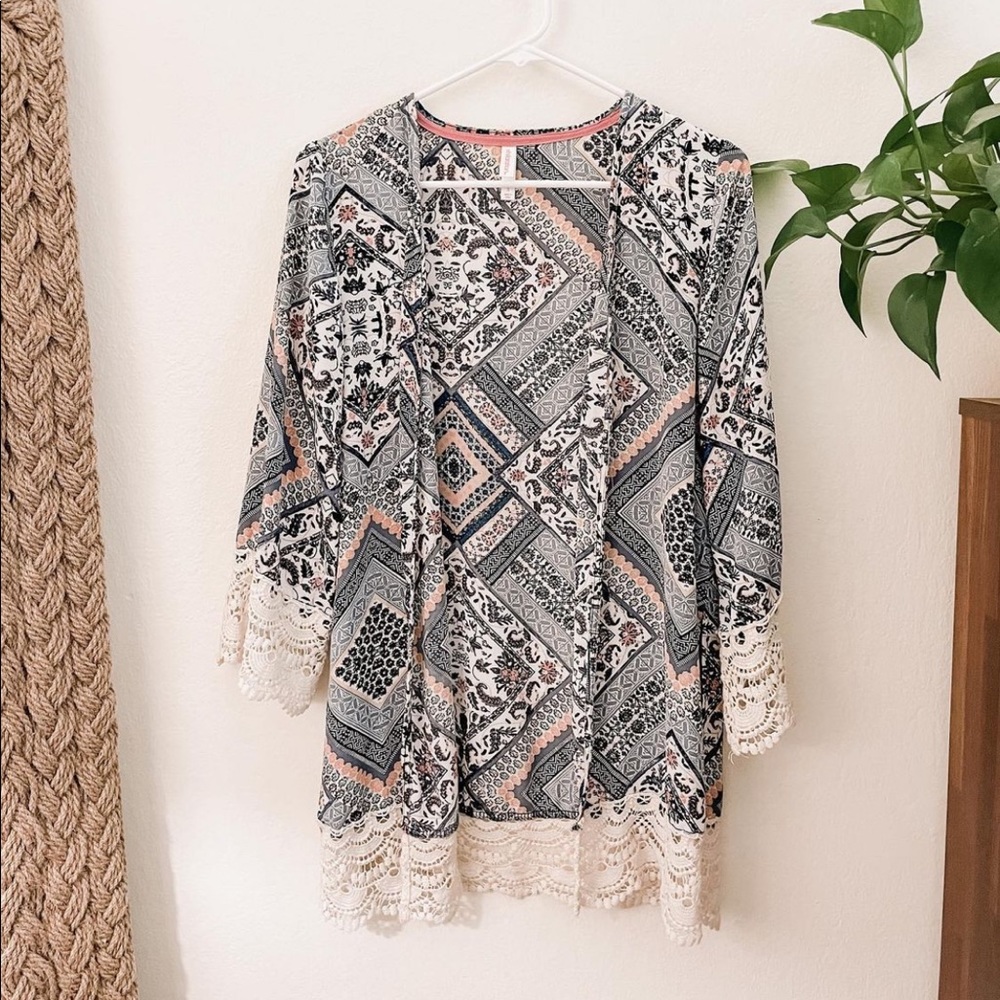Floral paisley kimono